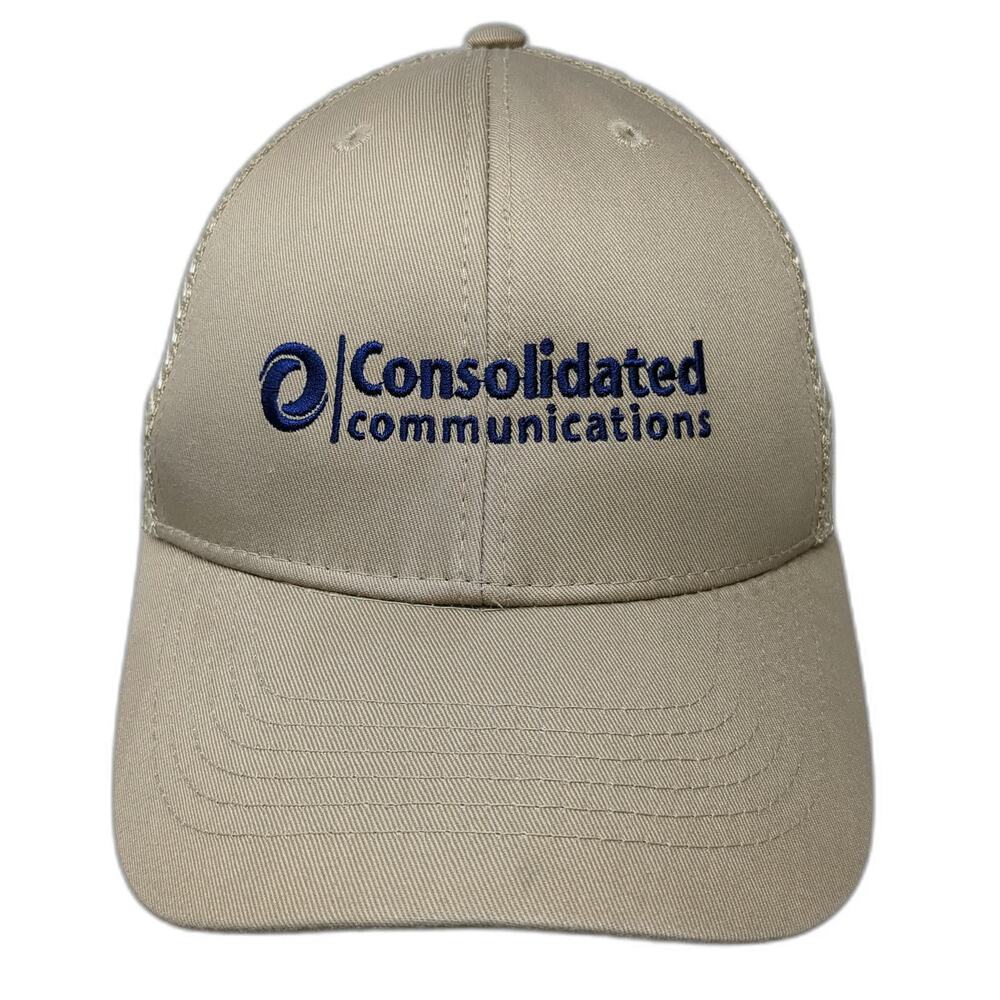 Cintas Baseball Cap Beige OSFM Consolidated Communications Mesh Strapback Hat